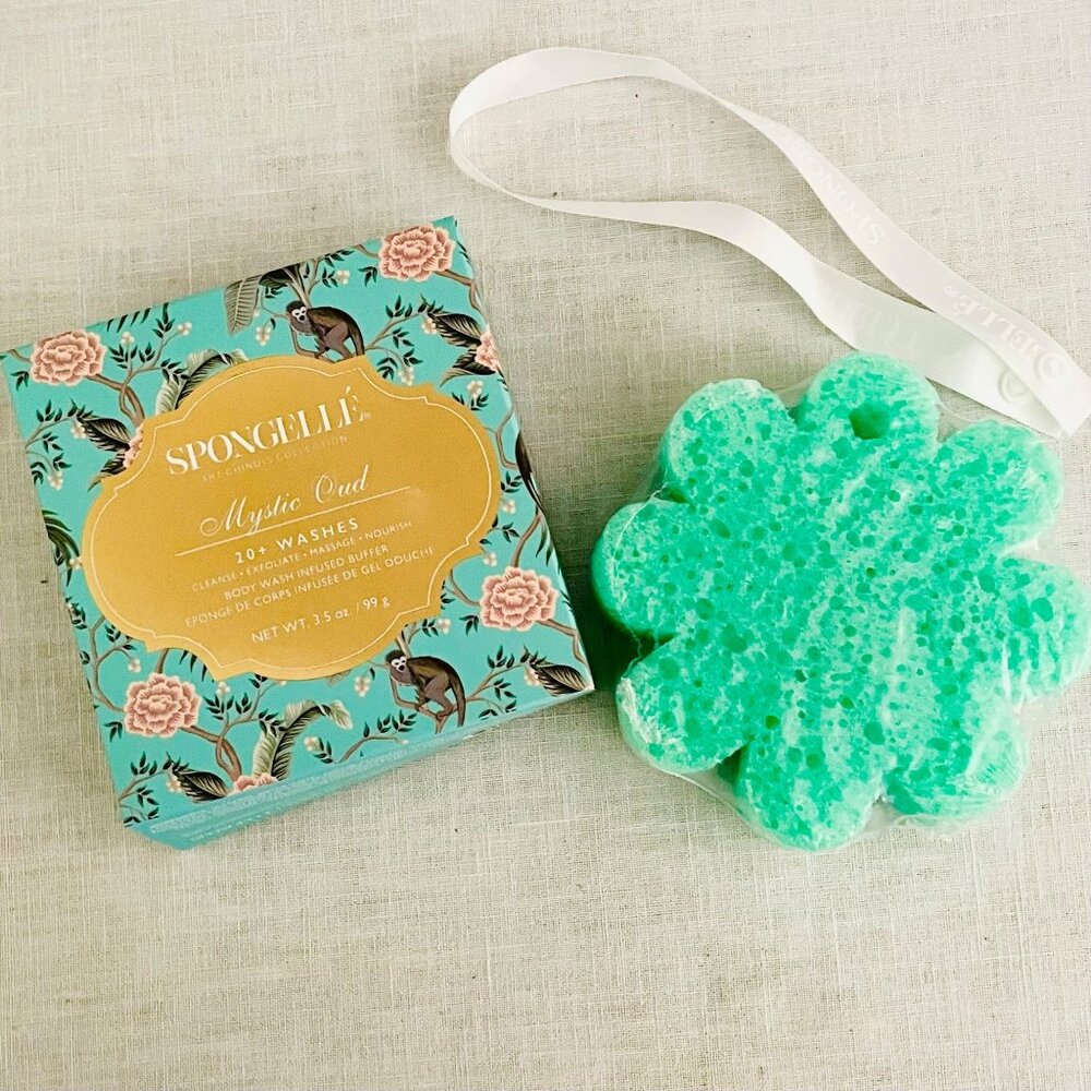 Spongellé Mystic Oud Body Wash Infused Buffer 20+ Uses Daisy Art Chinois